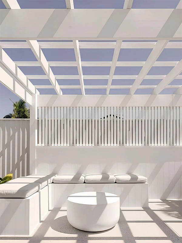terraço com pergolado de alúminio