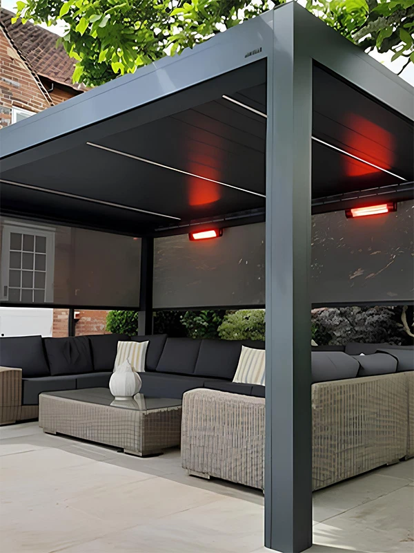 Pergolado preto galvanizado