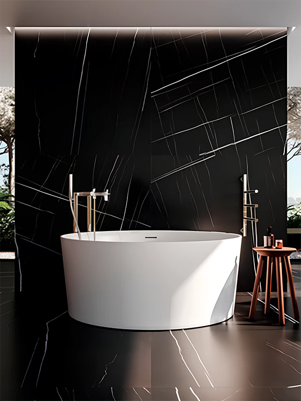 Piso Acetinado: Harmonia e Sofisticação em Cores, Projetos e Modelos +34 Fotos 79 piso acetinado preto