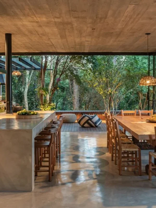 Explorando o Charme do Piso de Cimento Queimado: Dicas, Preços e Locais de Aplicação +40 Fotos 104 espaços gourmet com piso de cimento queimado polido