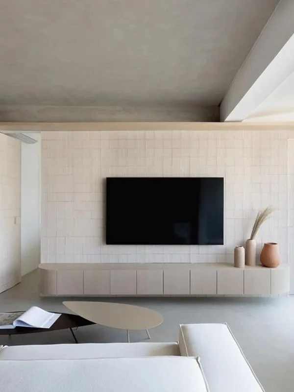 Explorando o Charme do Piso de Cimento Queimado: Dicas, Preços e Locais de Aplicação +40 Fotos 112 casa de campo com sala moderna, aplicado cimento queimado no piso e parede