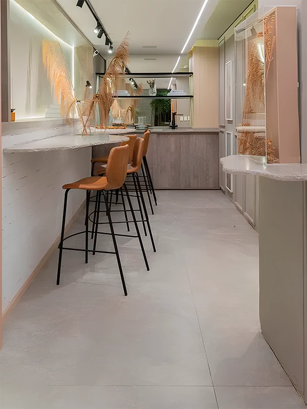 piso retificado cinza