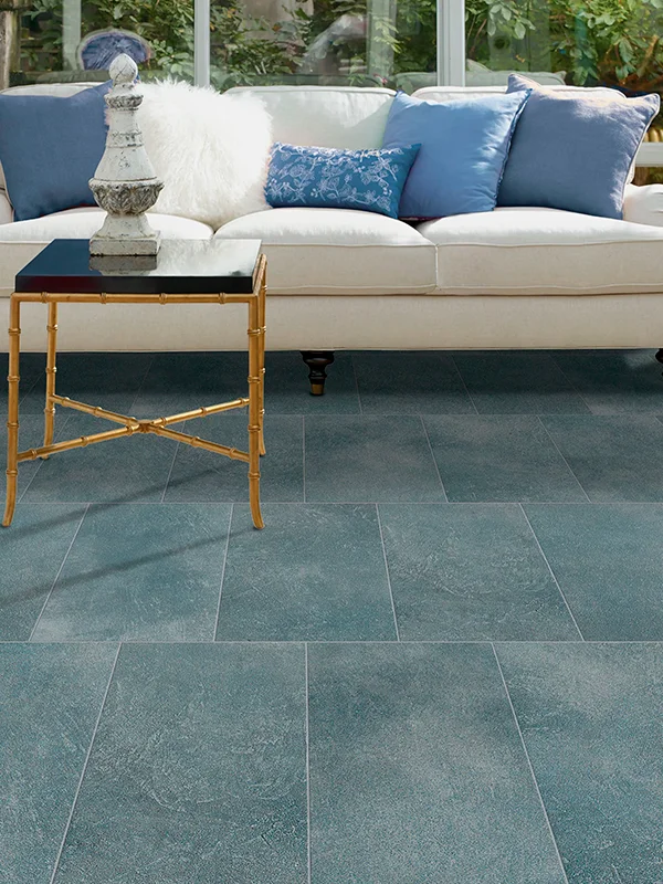porcelanato azul acetinado