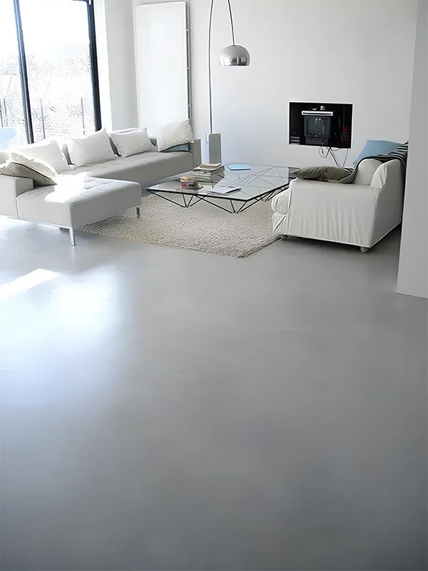 piso de porcelanato liquido com cor de cimento 