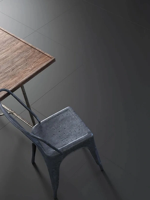 porcelanato preto fosco em destaque do espaço de luxo