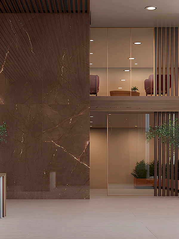 Porcelanato acetinado marrom