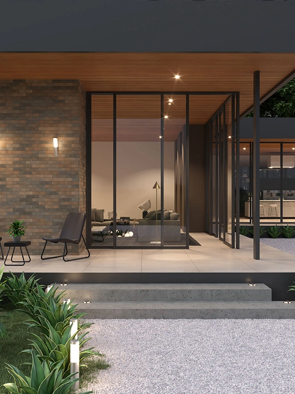 estilo rústico com porcelanato