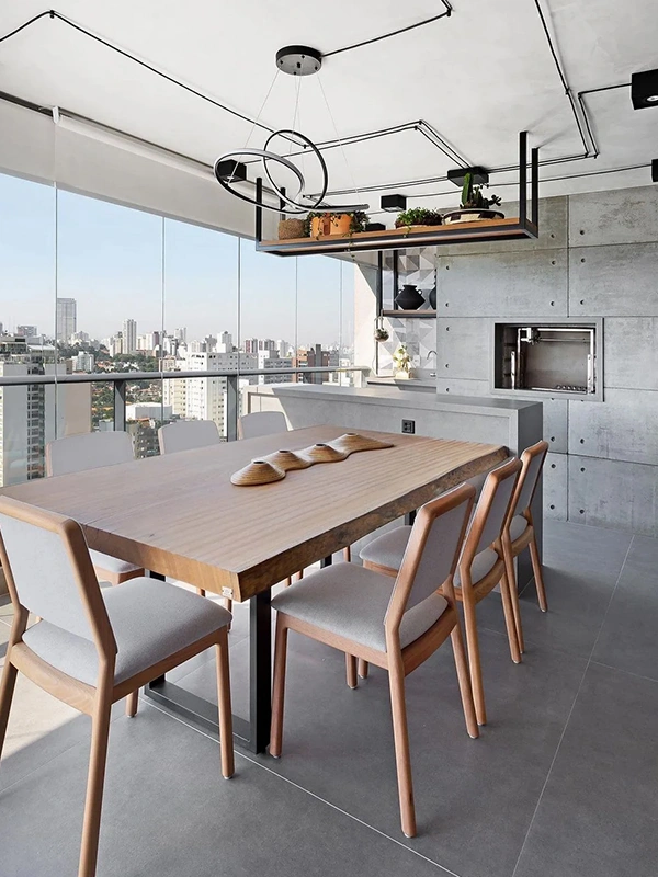 varanda gourmet moderna e luxuosa