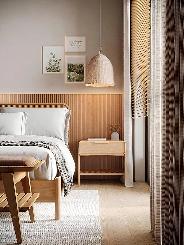 Porcelanato ripado no quarto