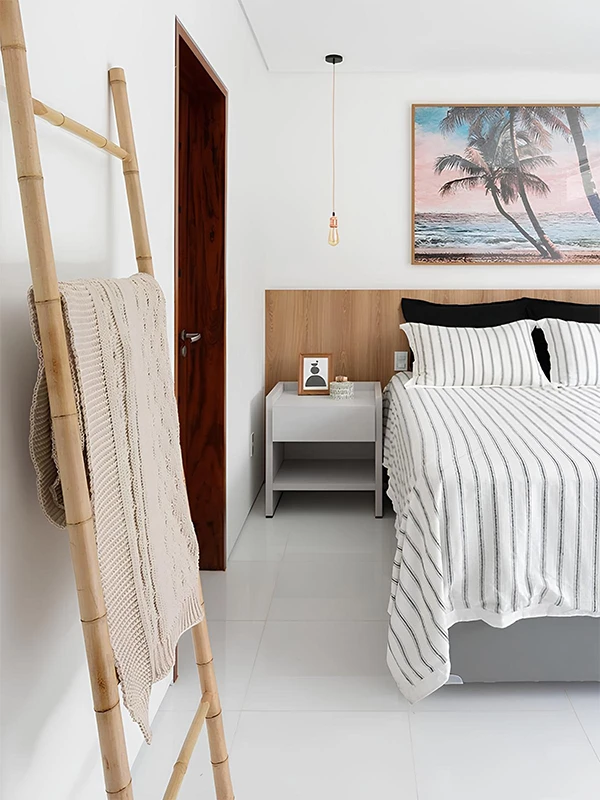 Rejunte invisivel no quarto com porcelanato