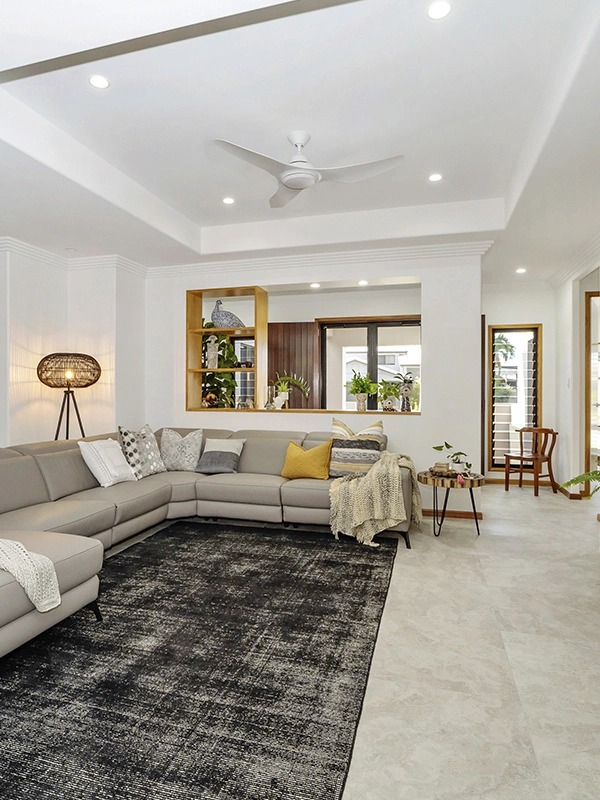 cores claras para sala de estar com decoração clean