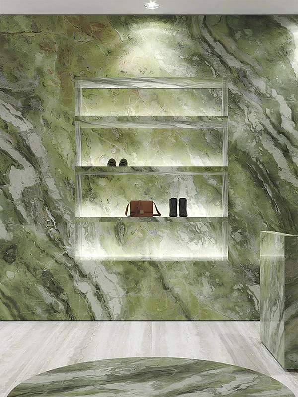 Porcelanato Verde: Revestimento que tem Vida, Natureza e Frescor! Dicas e Projetos +31 Fotos 88 porcelanato verde na parede do banheiro