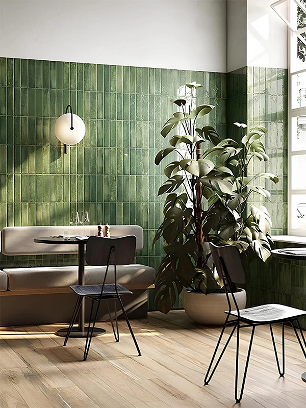 Porcelanato Verde: Revestimento que tem Vida, Natureza e Frescor! Dicas e Projetos +31 Fotos 98 Adicionando plantas para apartamento que destacam o ambiente