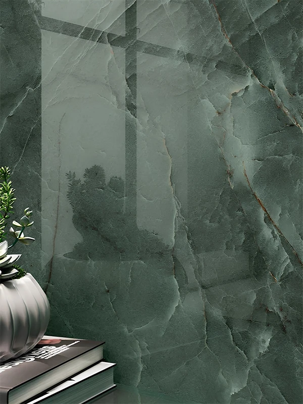 Porcelanato Verde: Revestimento que tem Vida, Natureza e Frescor! Dicas e Projetos +31 Fotos 107 porcelanato esmaltado na cor verde aplicado na parede