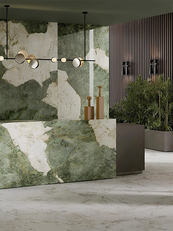 Porcelanato Verde: Revestimento que tem Vida, Natureza e Frescor! Dicas e Projetos +31 Fotos 95 verde com tons dourado