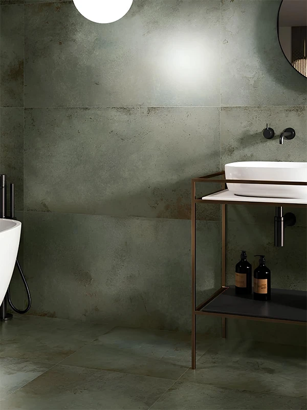 Porcelanato Verde: Revestimento que tem Vida, Natureza e Frescor! Dicas e Projetos +31 Fotos 97 destacando móveis com o porcelanato verde