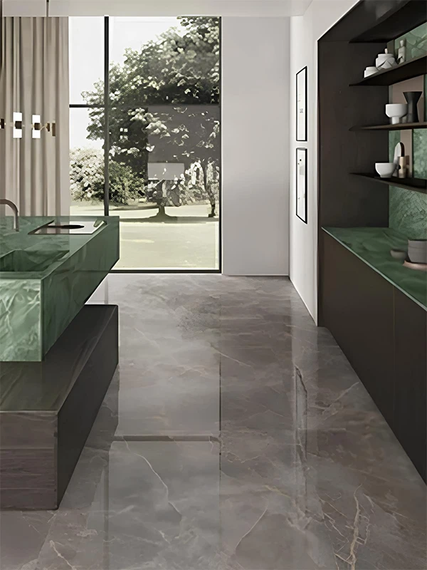 Porcelanato Verde: Revestimento que tem Vida, Natureza e Frescor! Dicas e Projetos +31 Fotos 106 bancada de porcelanato verde