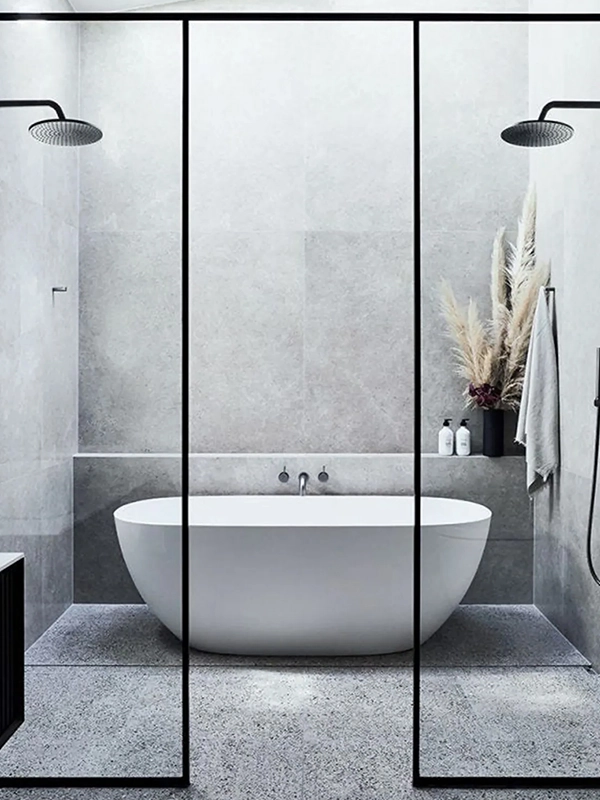 revestimento de cimento queimado para banheiro