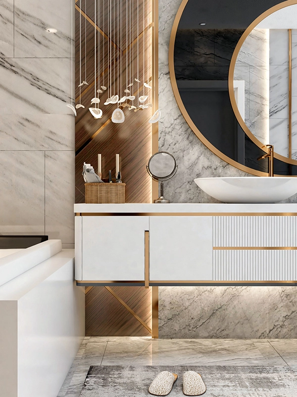 Mesclando cores de revestimento para banheiro