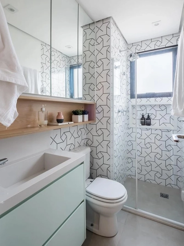 ladrilhos hidraulicos para banheiro aplicado no banheiro