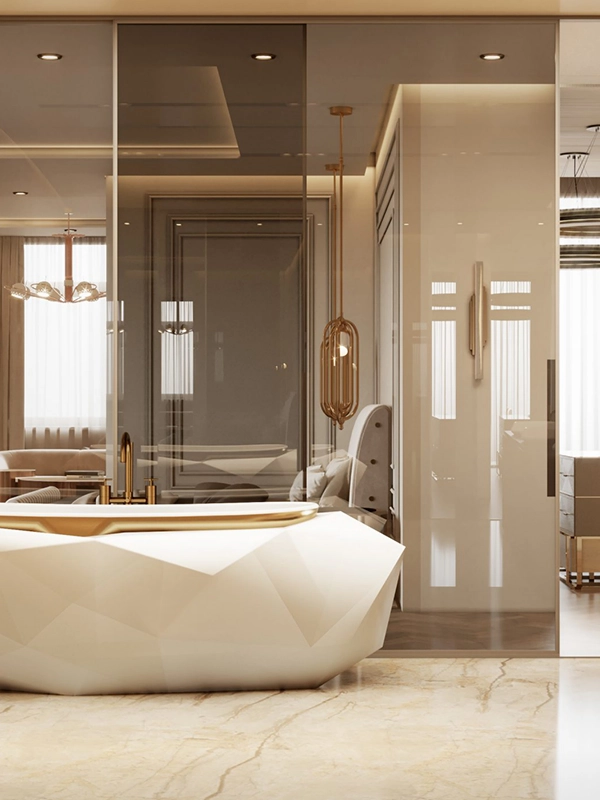 Banheiro com estilo clássico