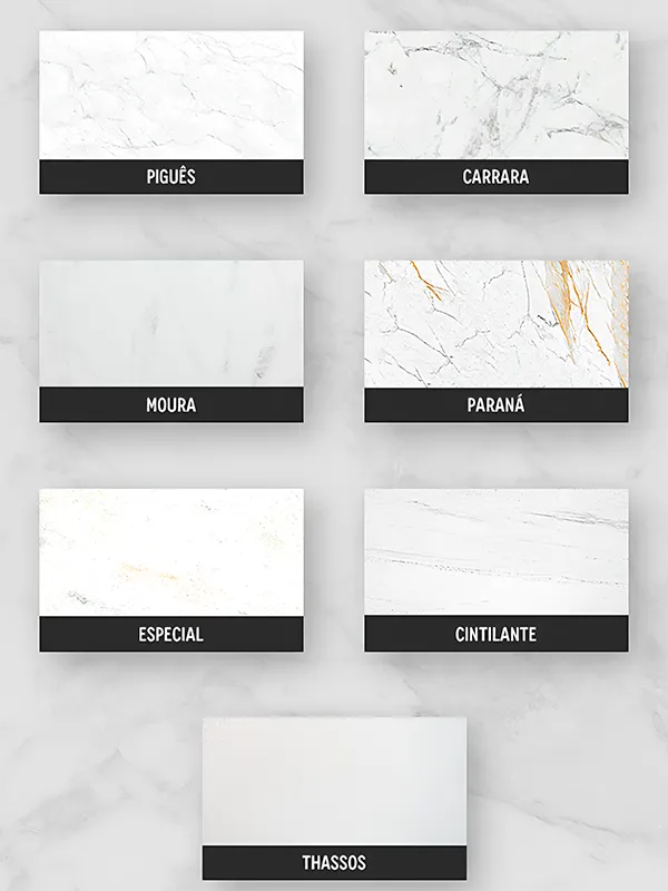 tipos de marmores branco