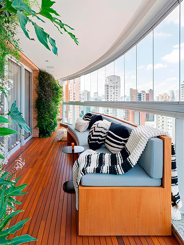 deck de madeira varanda