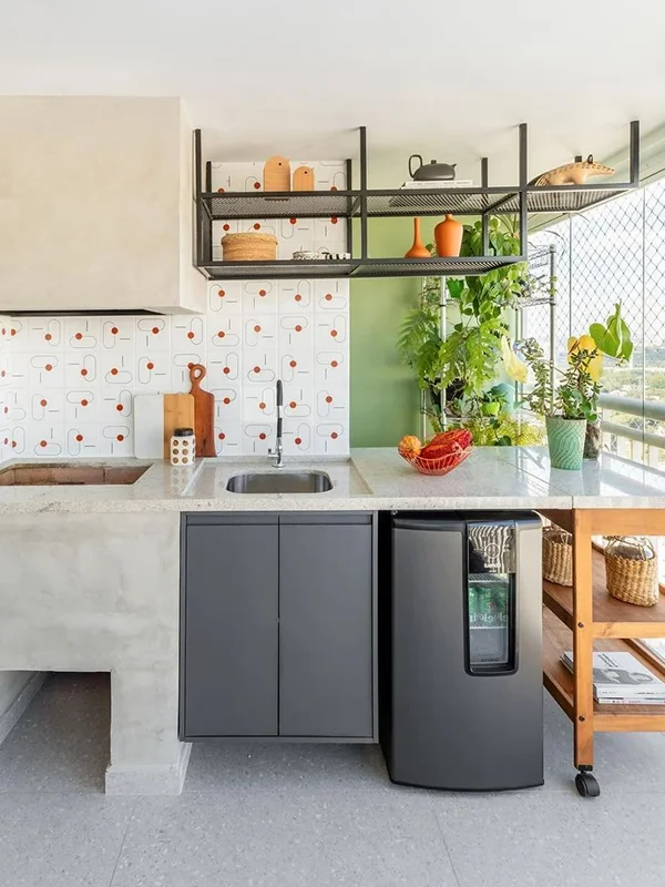 bancada de porcelanato multifuncional