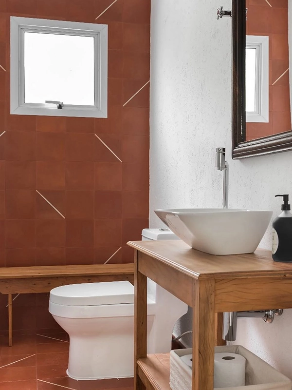 terracota usado na copr do banheiro