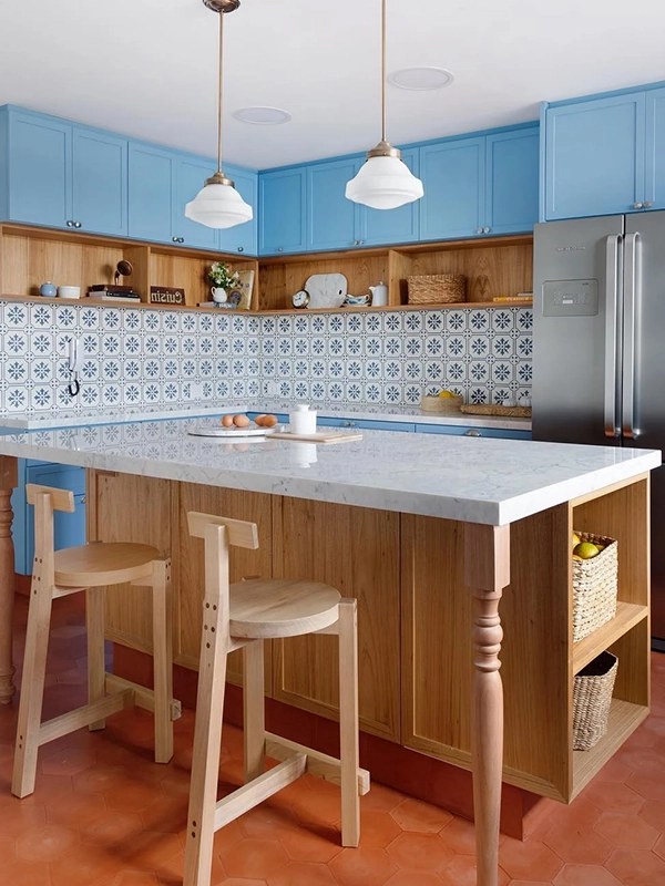 cozinha colorida com ceramica 