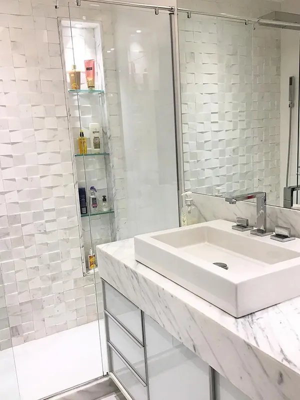 lavabo com marmore carrara