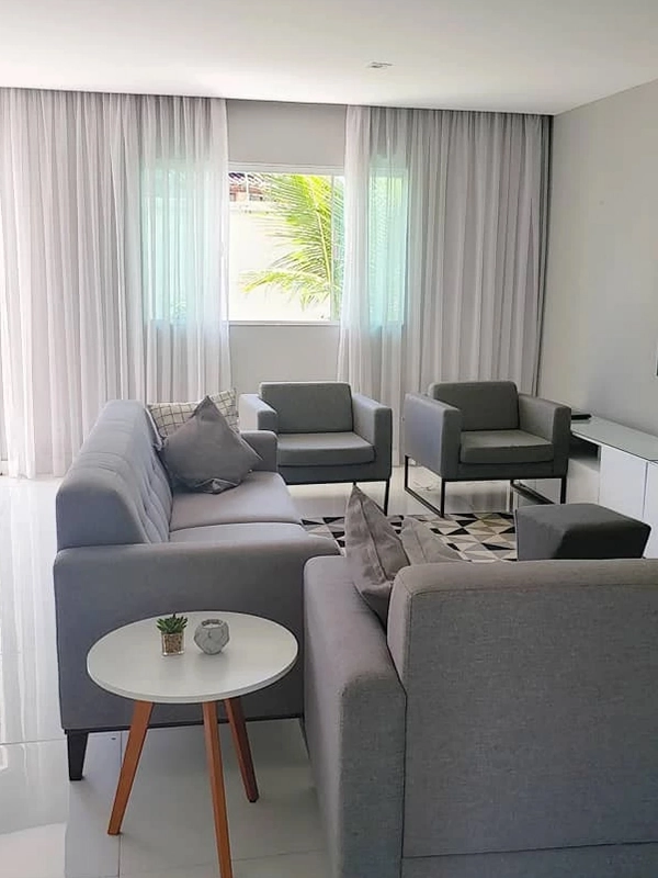 sala de estar com porcelanato 