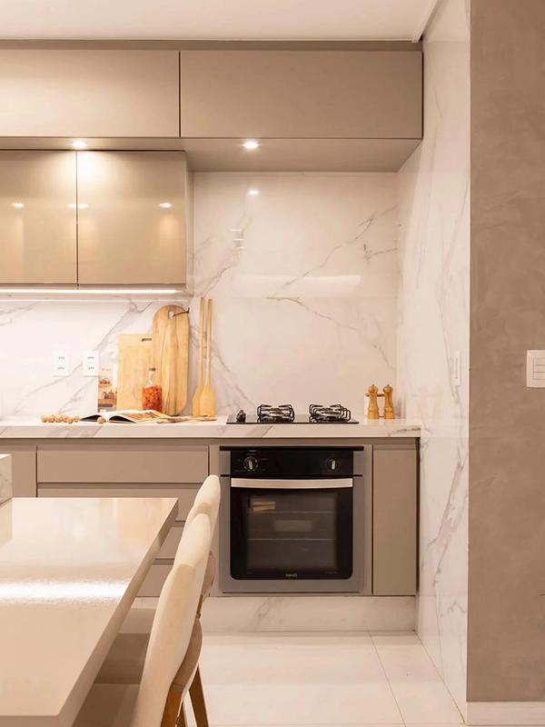 porcelanato acetinado na cozinha 