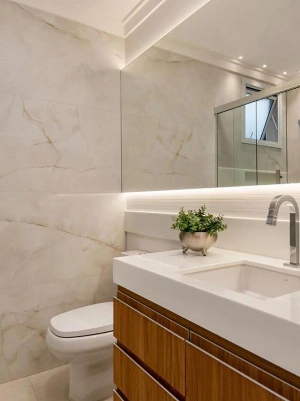 decoração minimalista para banheiro