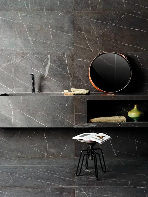 Porcelanato preto para parede 