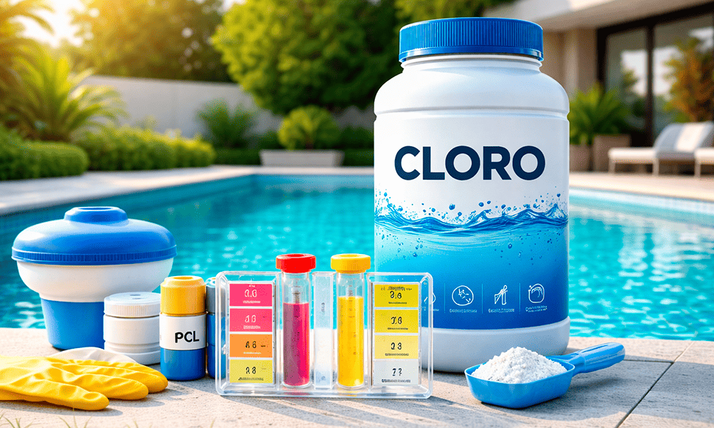 quantidade de cloro para piscina