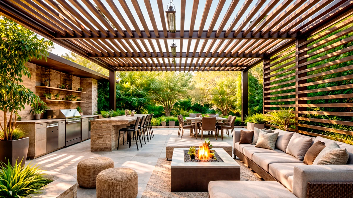 area de lazer com pergolado