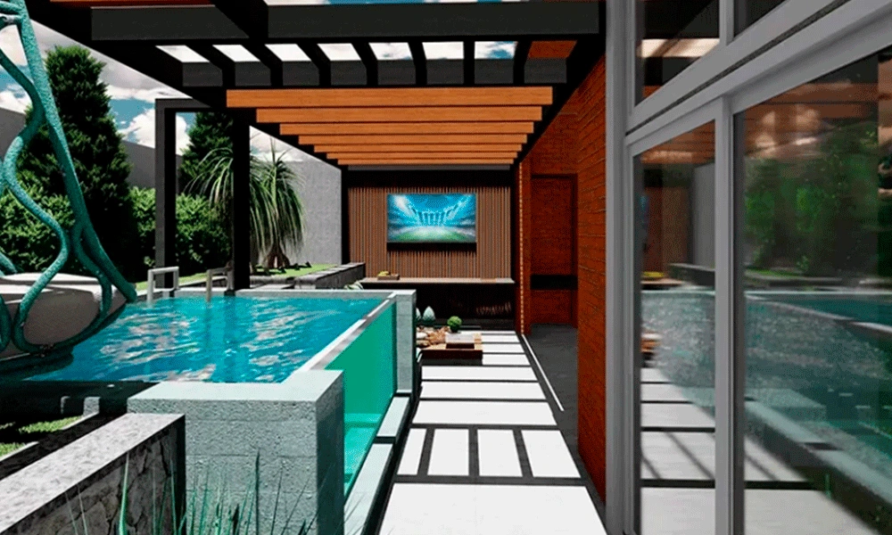 pergolado na area de lazer 11