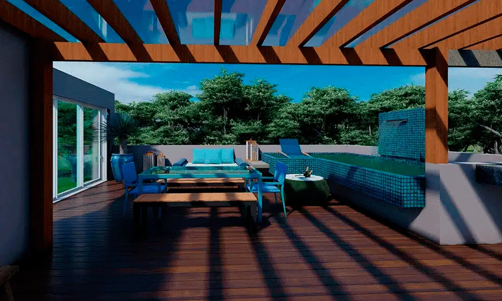 pergolado na area de lazer 16