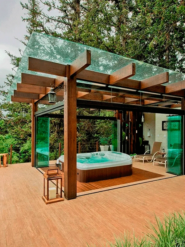 pergolado na area de lazer 40